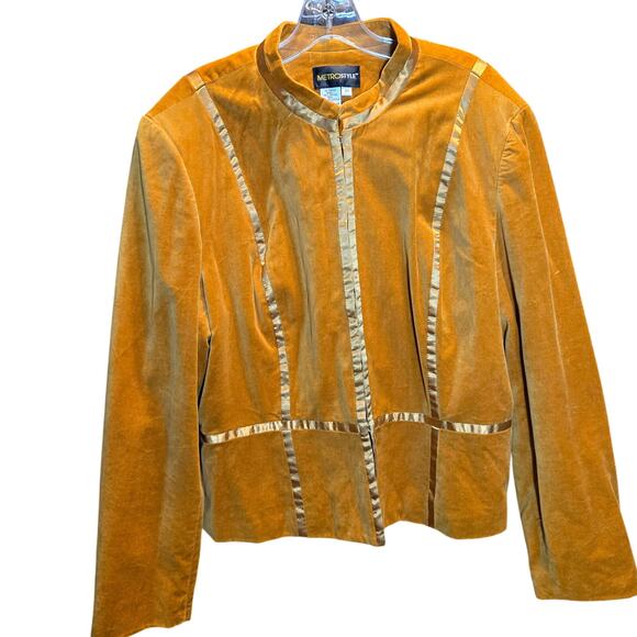 Metro Style 20W Yellow Hook Eye Women's Blazer Jacket Suit Coat Plus 2X XXL 2XL - Picture 1 of 5